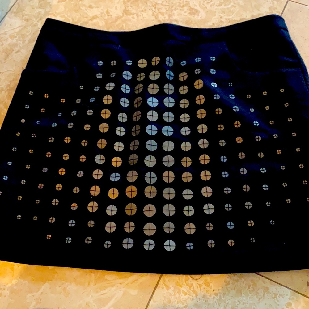 Vivenne Tam wool mini sequins skirt